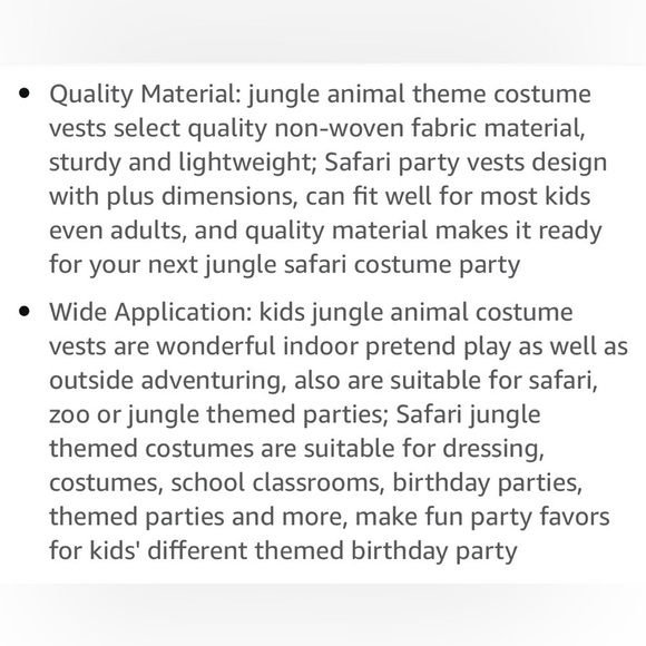 Jungle Animal Zoo Animal Costume Pretend Play Wildlife Jungle Safari Birthday - Picture 2 of 16